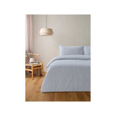 Mini stripe relaxed washed cotton duvet set single, UK version