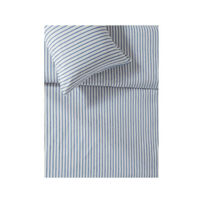 Mini stripe relaxed washed cotton duvet set single, UK version