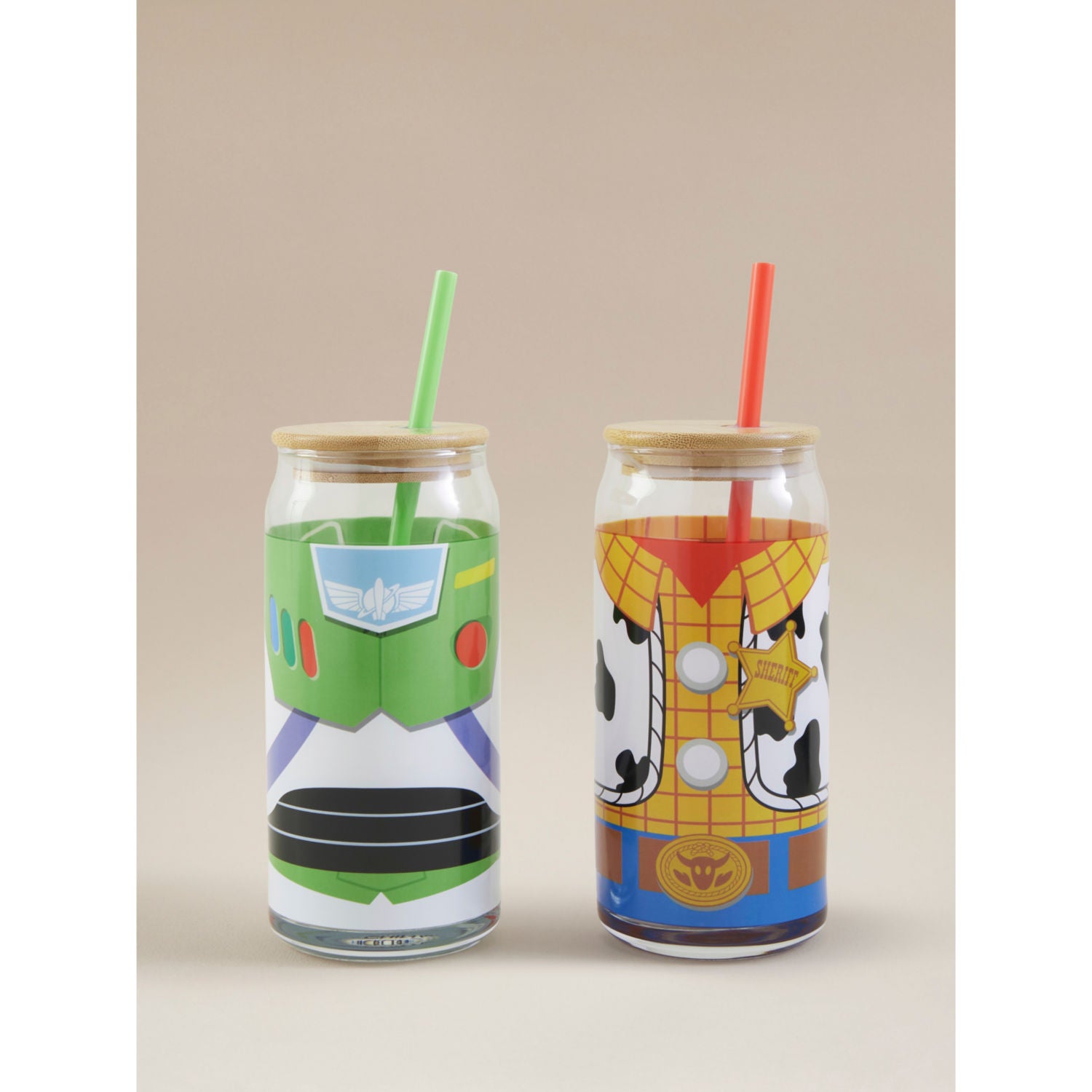 Disney Toy Story glass cans set of 2 - British product