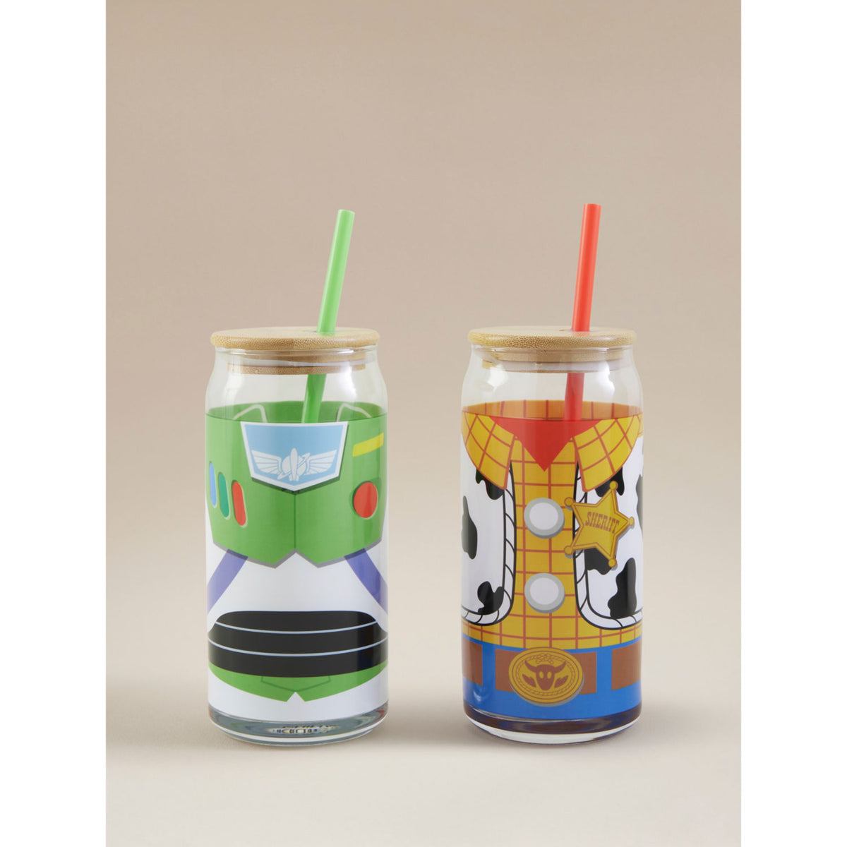 Disney Toy Story glass cans set of 2 - British product