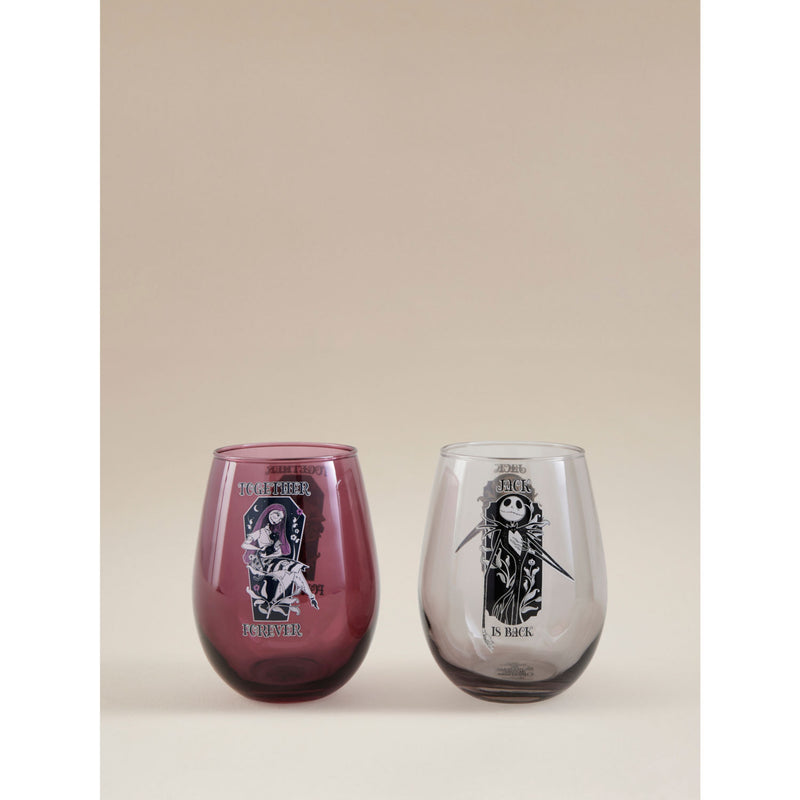 Nightmare Before Christmas glass tumbler set of 2 (British brand)