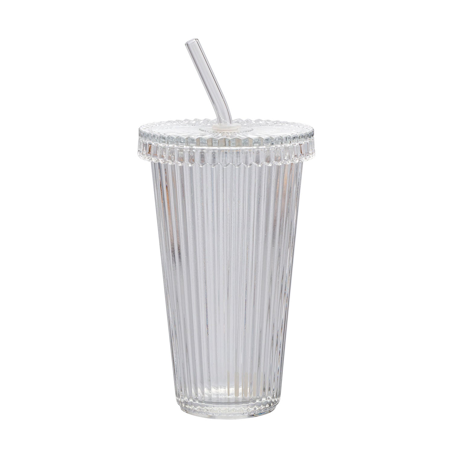 Ribbed iced drink can glassware, imported from the UK