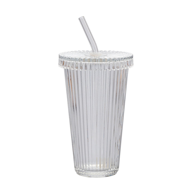 Ribbed iced drink can glassware, imported from the UK
