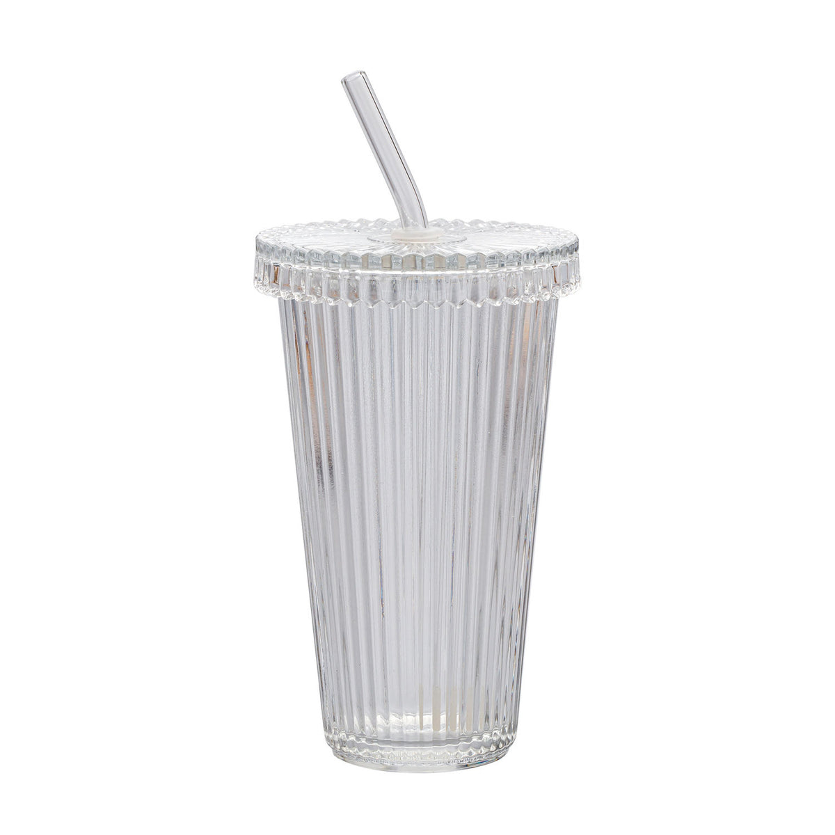 Ribbed iced drink can glassware, imported from the UK