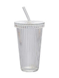 Ribbed iced drink can glassware, imported from the UK