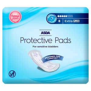 Asda Extra Plus Protective Pads for sensitive bladders, imported from the UK