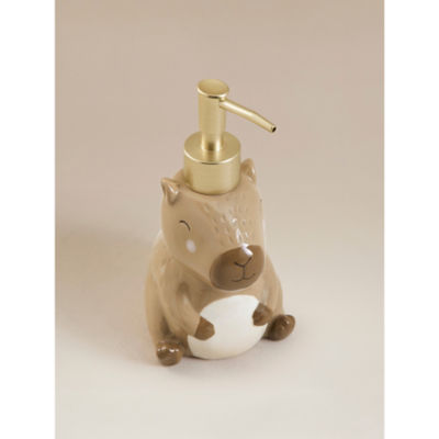 Brown capybara soap dispenser ceramic 10x10x18 cm, UK version