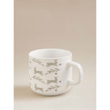 White Bunny Wax Resist Mug stoneware 12.6 cm, imported from the UK