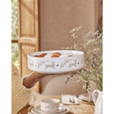White bunny pasta bowl stoneware - British product
