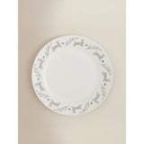 White Bunny stoneware dinner plate, UK version