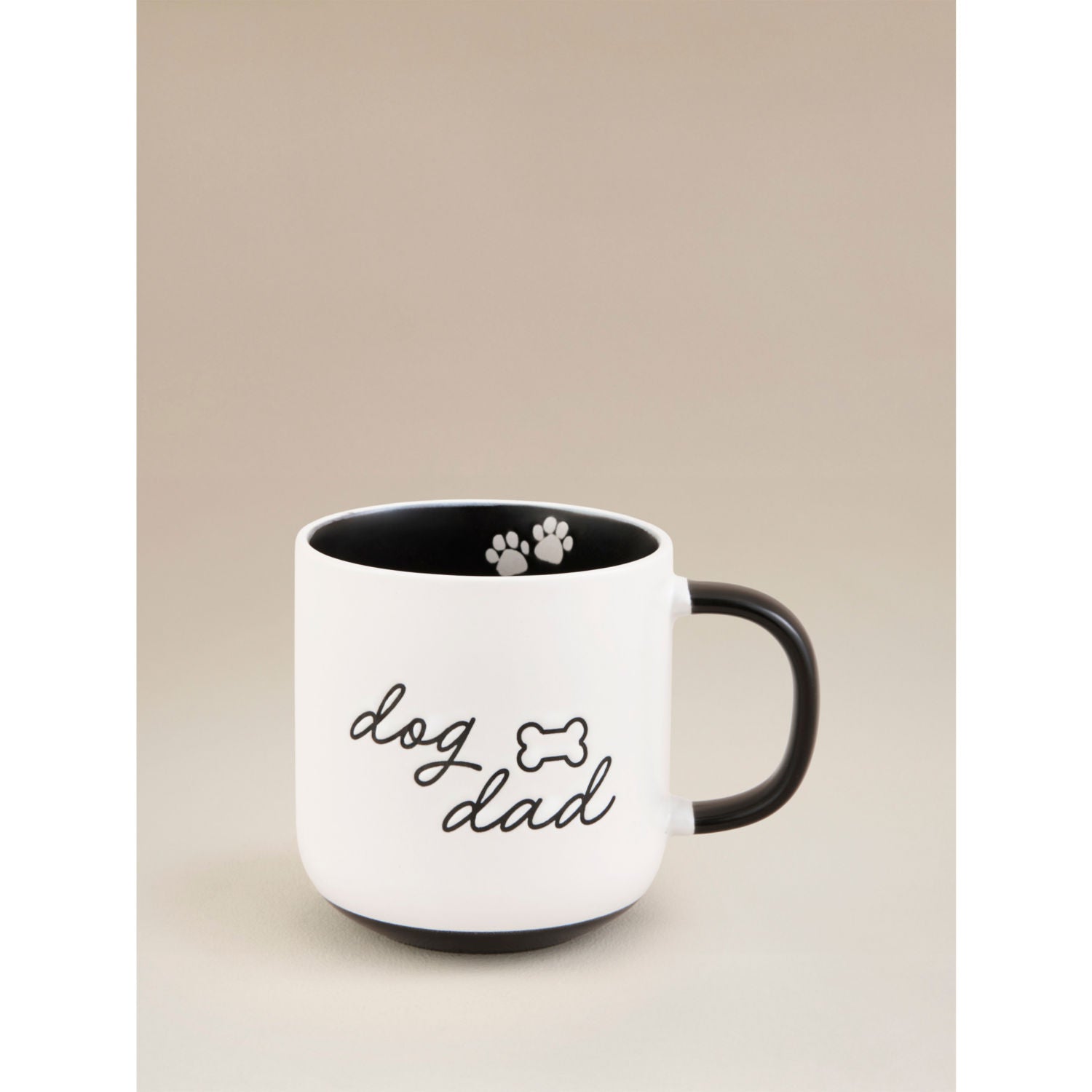 Black and White Dog Dad Mug stoneware, imported from the UK