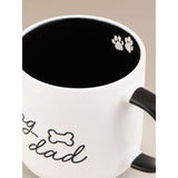 Black and White Dog Dad Mug stoneware, imported from the UK