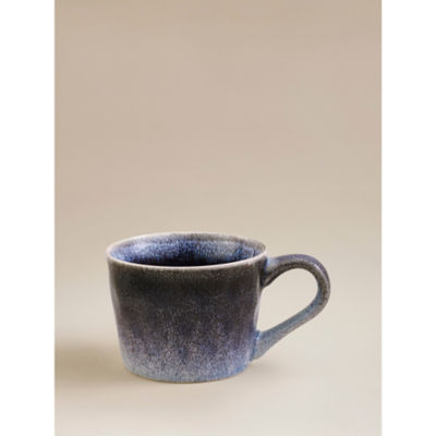 Purple reactive glaze stoneware mug - British product