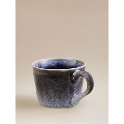 Purple reactive glaze stoneware mug - British product