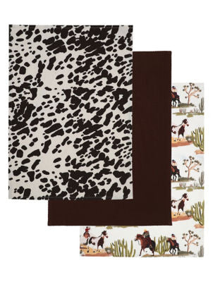 Cow print tea towel set 100% cotton 65x45cm, UK version