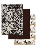 Cow print tea towel set 100% cotton 65x45cm, UK version