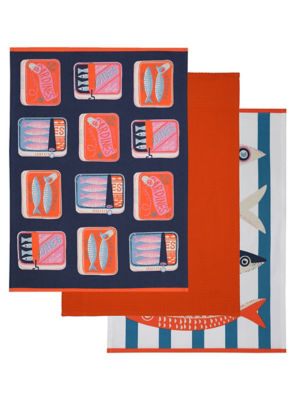 ASDA Sardine Tea Towel Set 65 x 45 cm- Buy online at McGrocer