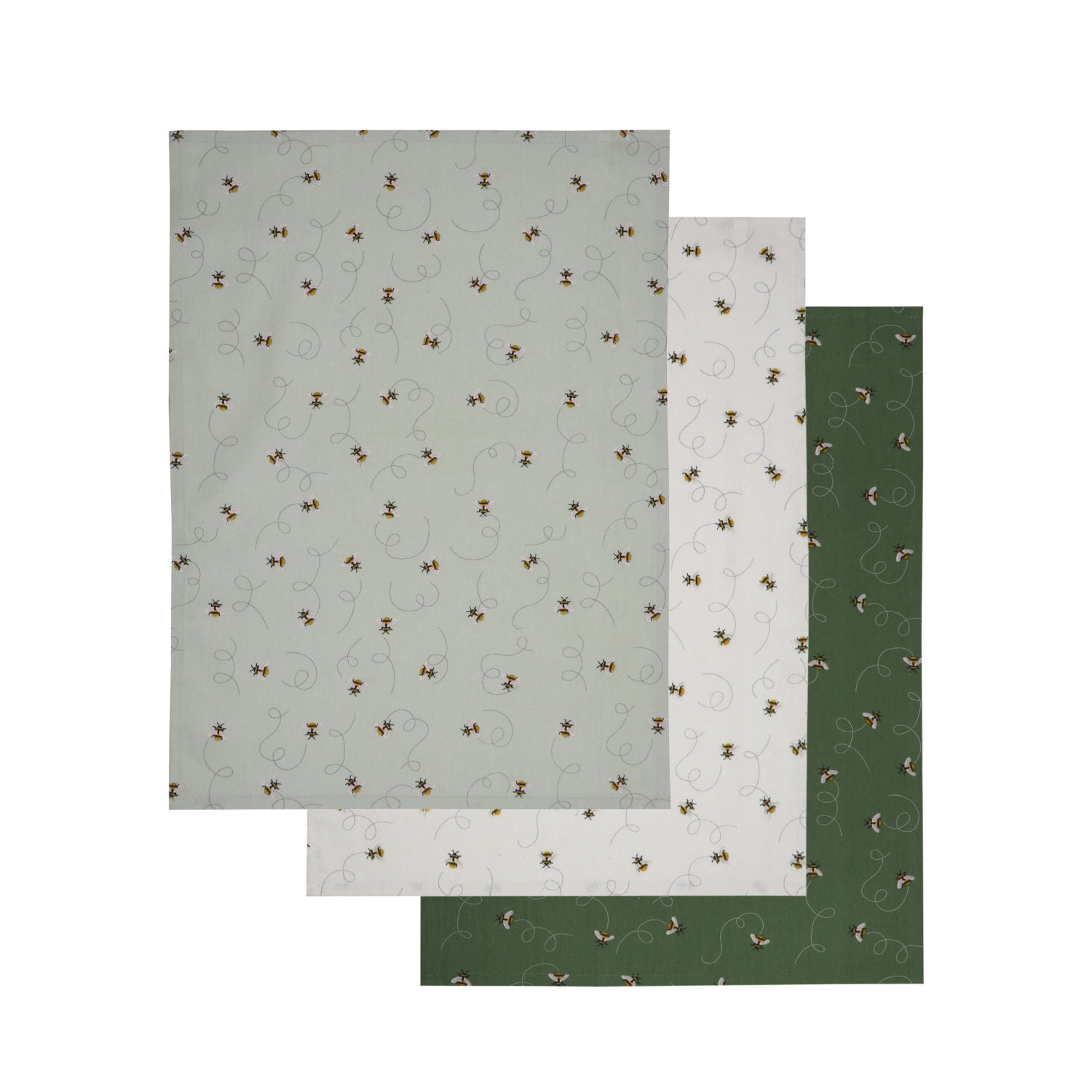 Tea towel set bee design 65x45 cm, imported from the UK