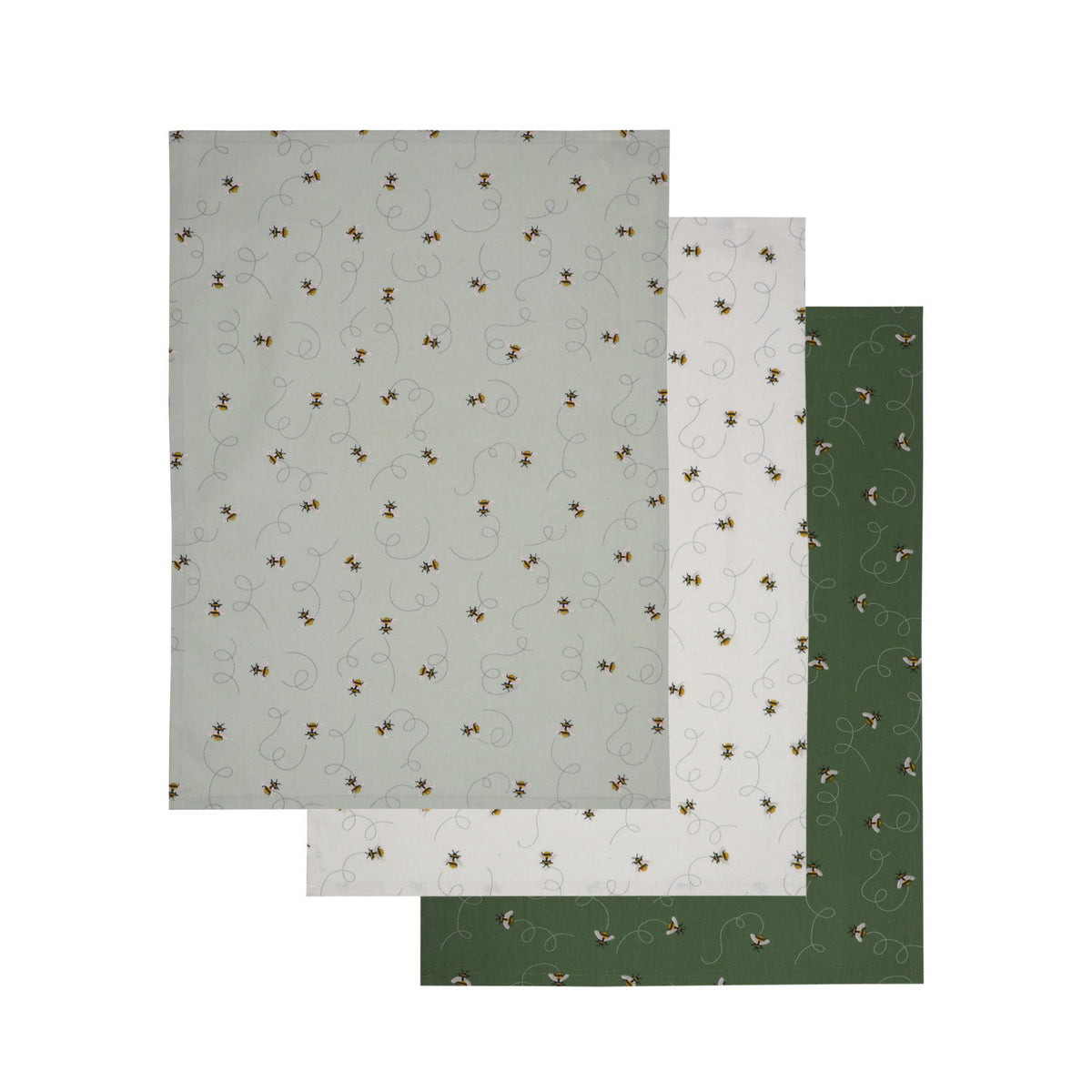 Tea towel set bee design 65x45 cm, imported from the UK