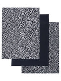 Blue floral tea towel set 65x45 cm - British product