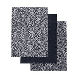 Blue floral tea towel set 65x45 cm - British product
