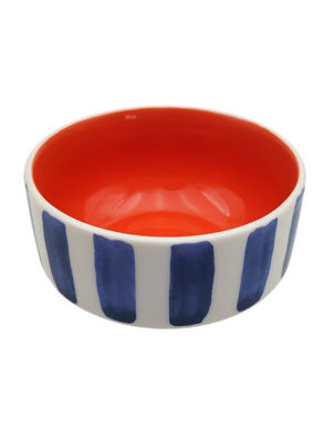Painted Stripe Nibble Bowl 10x10x5.5cm (British brand)
