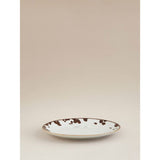 White cow print stoneware dinner set 12 piece, imported from the UK
