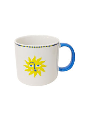 Embossed Sun Mug stoneware 12.5cm - British product