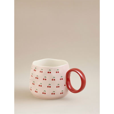 Pink Cherries Mug stoneware 14cm - British product