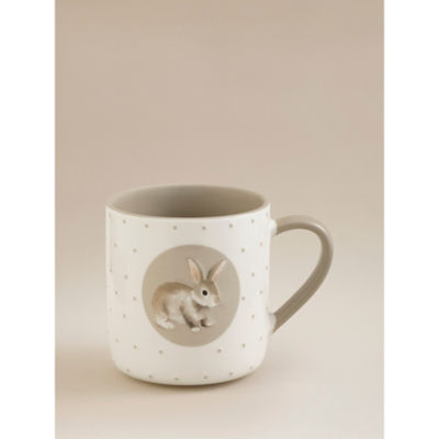 3D Bunny Mug natural stoneware 11.6cm - British product
