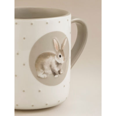 3D Bunny Mug natural stoneware 11.6cm - British product