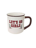 Lets Go Girls stoneware mug, imported from the UK