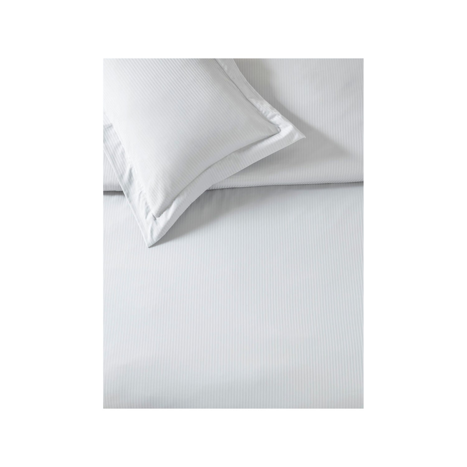 Reversible satin stripe cotton duvet set double, UK version