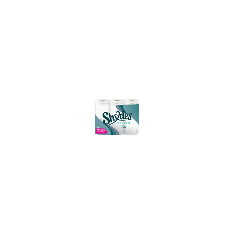 Shades by ASDA coconut oil toilet tissue 12 rolls (British brand)