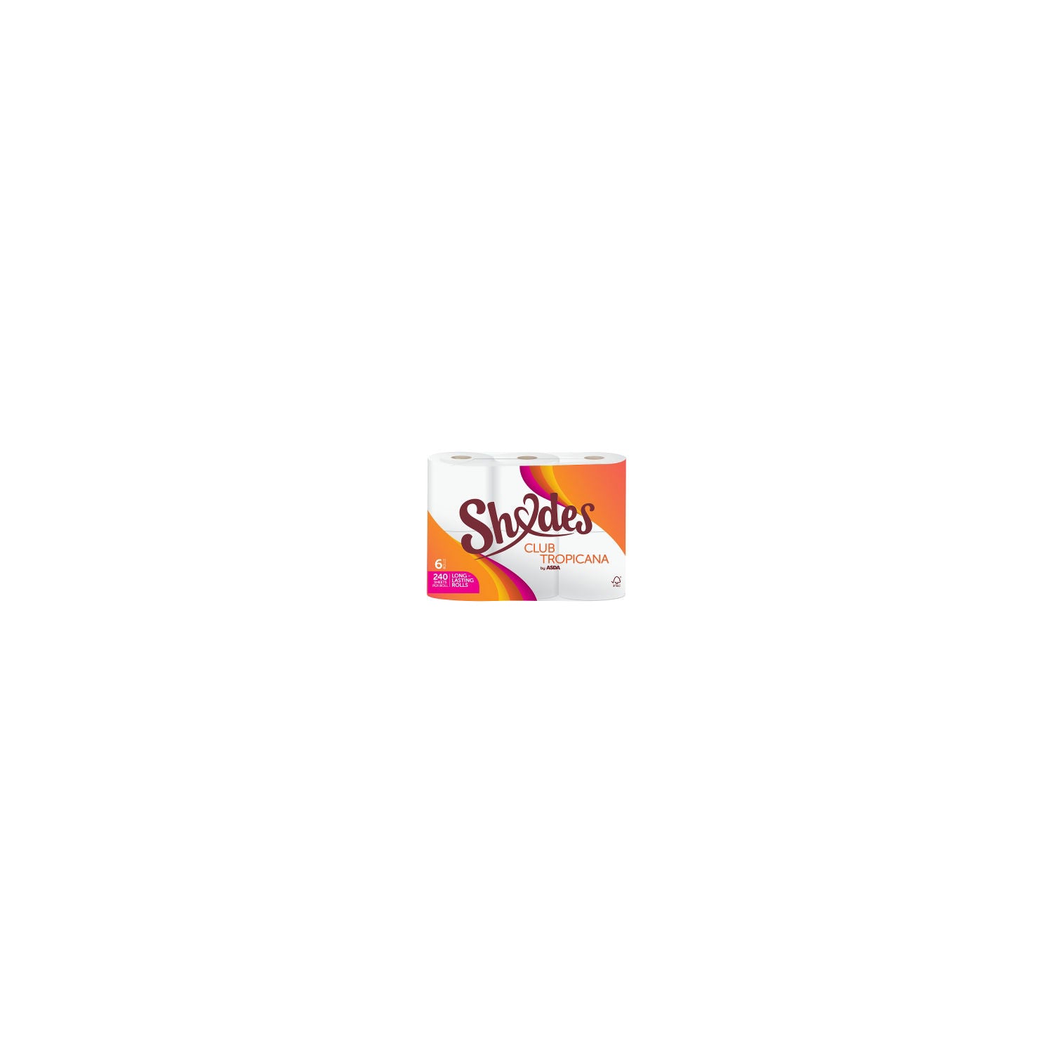 Shades by ASDA Club Tropicana toilet tissue 6 rolls - British product