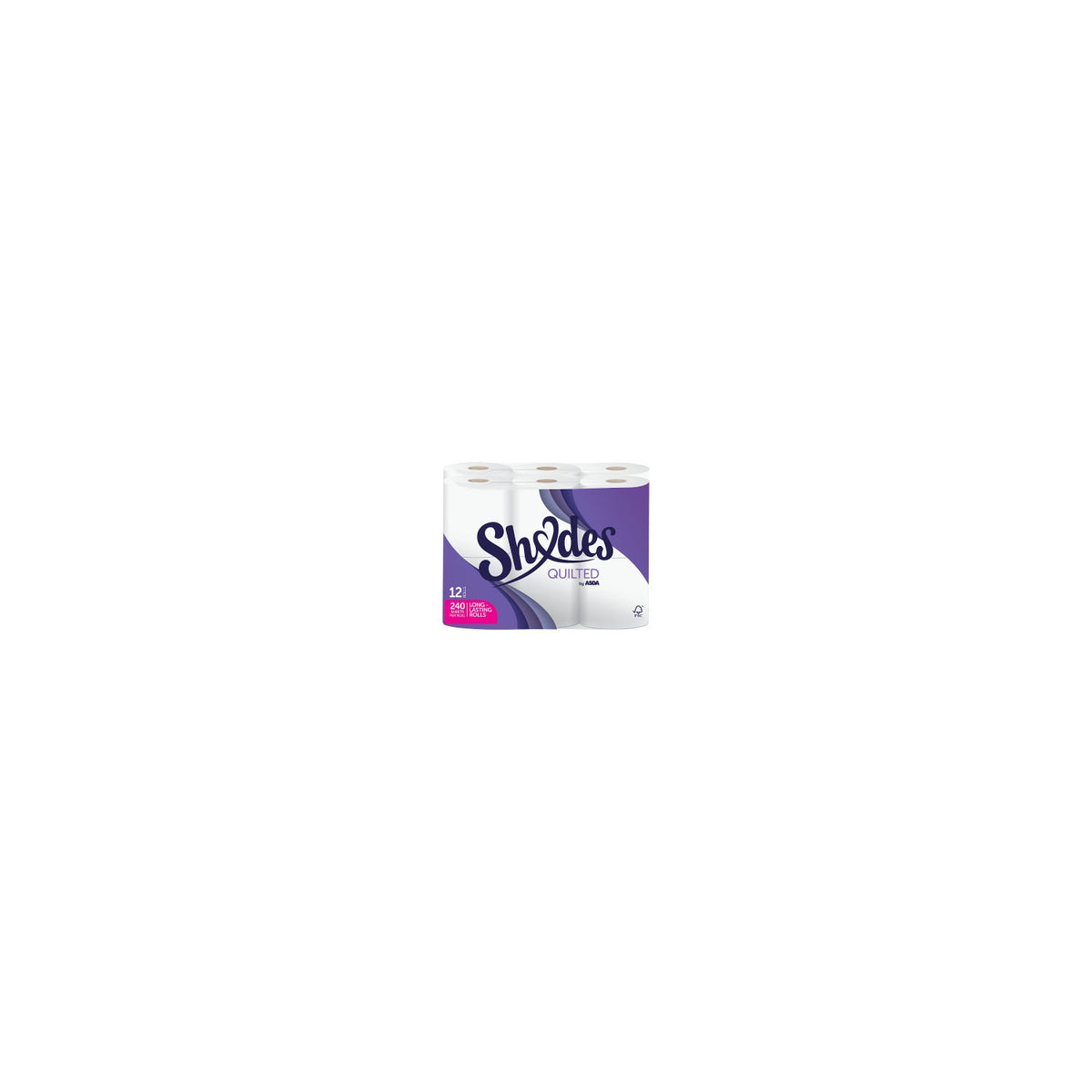 ASDA Shades Quilted toilet tissue 12 rolls - British product