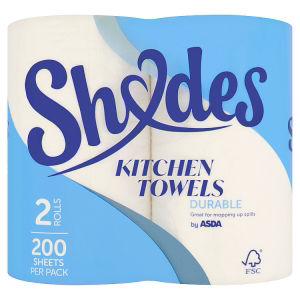 ASDA Shades Serviettes de cuisine durables 2 rouleaux