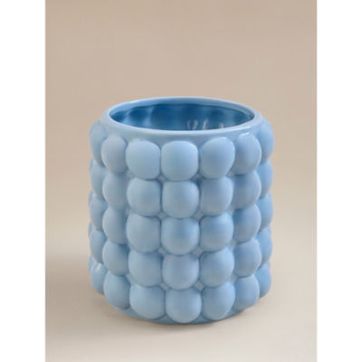 Blue Bobble Planter ceramic glazed 15.5cm, imported from the UK