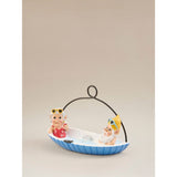 Hand painted gnome birdbath with hanging hook (British brand)