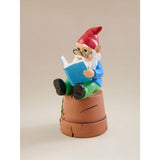 Reading gnome hand-painted ornament 24cm imported from the UK