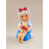 Grandma and Dog garden gnome ornament, UK version