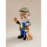 Flat Cap Dog Gnome garden ornament, UK version