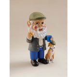 Flat Cap Dog Gnome garden ornament, UK version