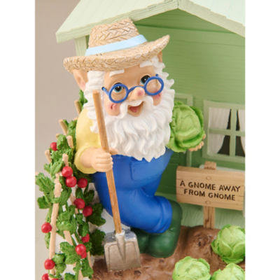 Hand painted gardening gnome ornament, imported from the UK
