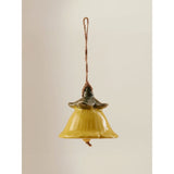 Yellow ceramic flower windchime decorative garden ornament - British product