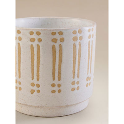 Cream glazed ceramic planter 14.5cm (British brand)