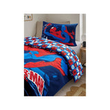 Marvel Spider-Man navy reversible duvet set single - British product