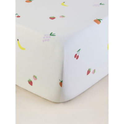 Mixed Fruits single fitted sheet and pillowcase set, British product