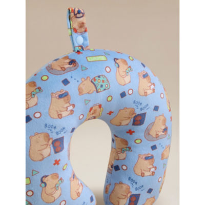 Blue capybara travel pillow 28x31 cm (British brand)