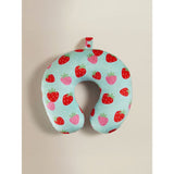 Travel pillow pink strawberry 28x31 cm, imported from the UK